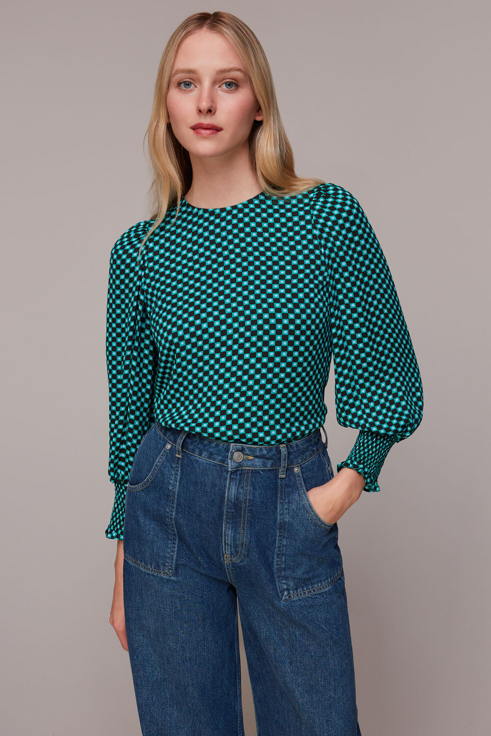 Multicolour Star Check Tessa Top