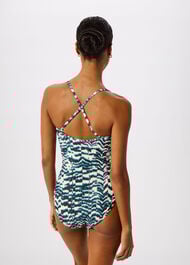 V Neck Printed Swimsuit