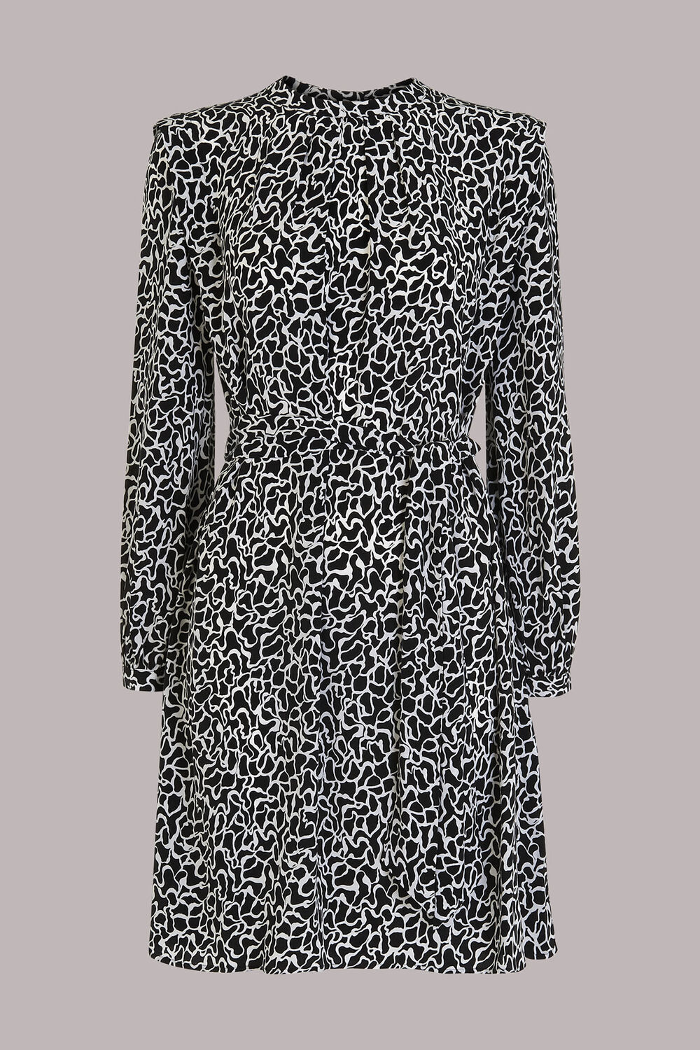 Swirl Print Belted Dress