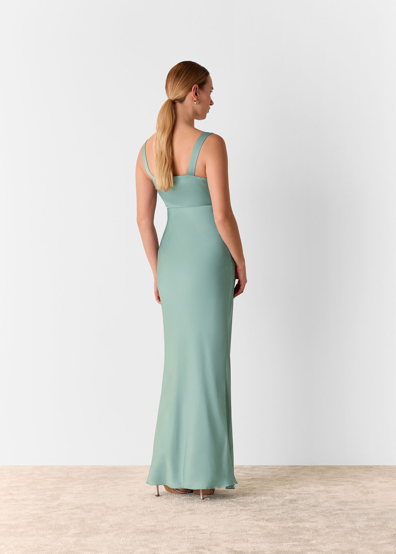 Thea Cowl Satin Maxi Dress
