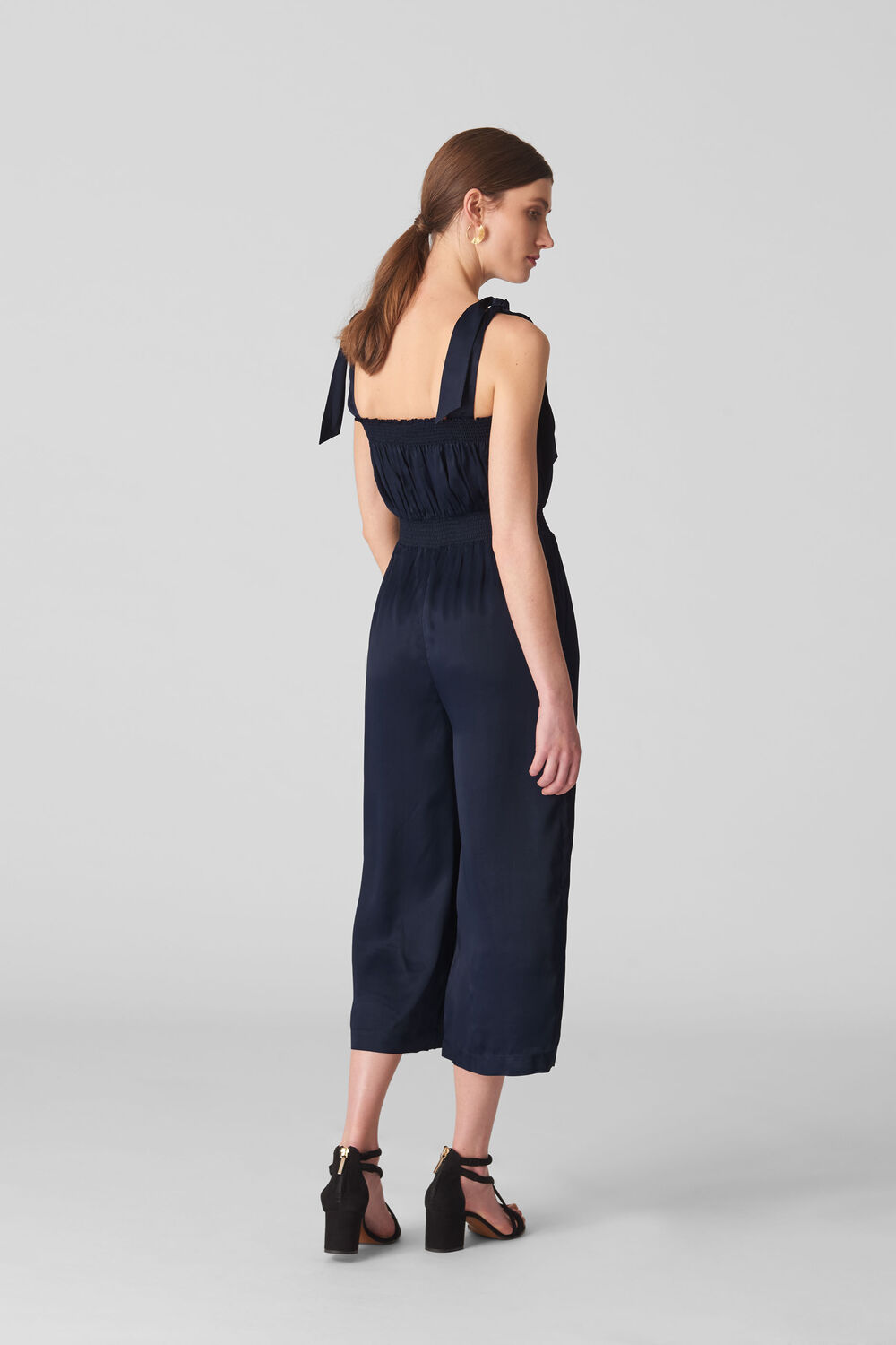 Ally Tie Shoulder Jumpsuit Navy