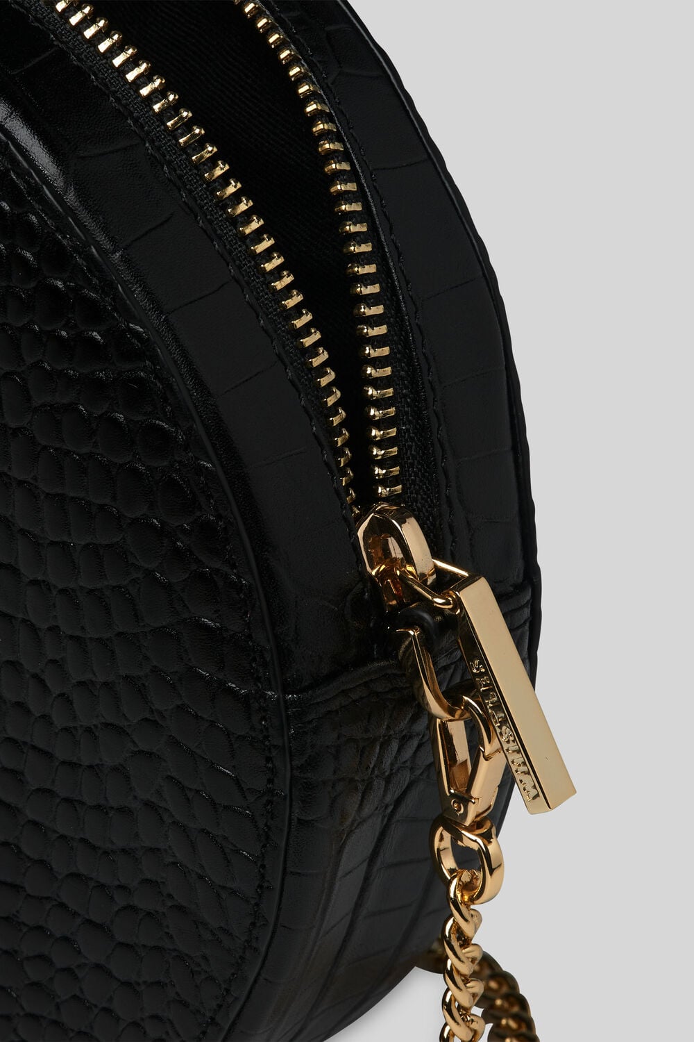 Brixton Circular Croc Bag Black
