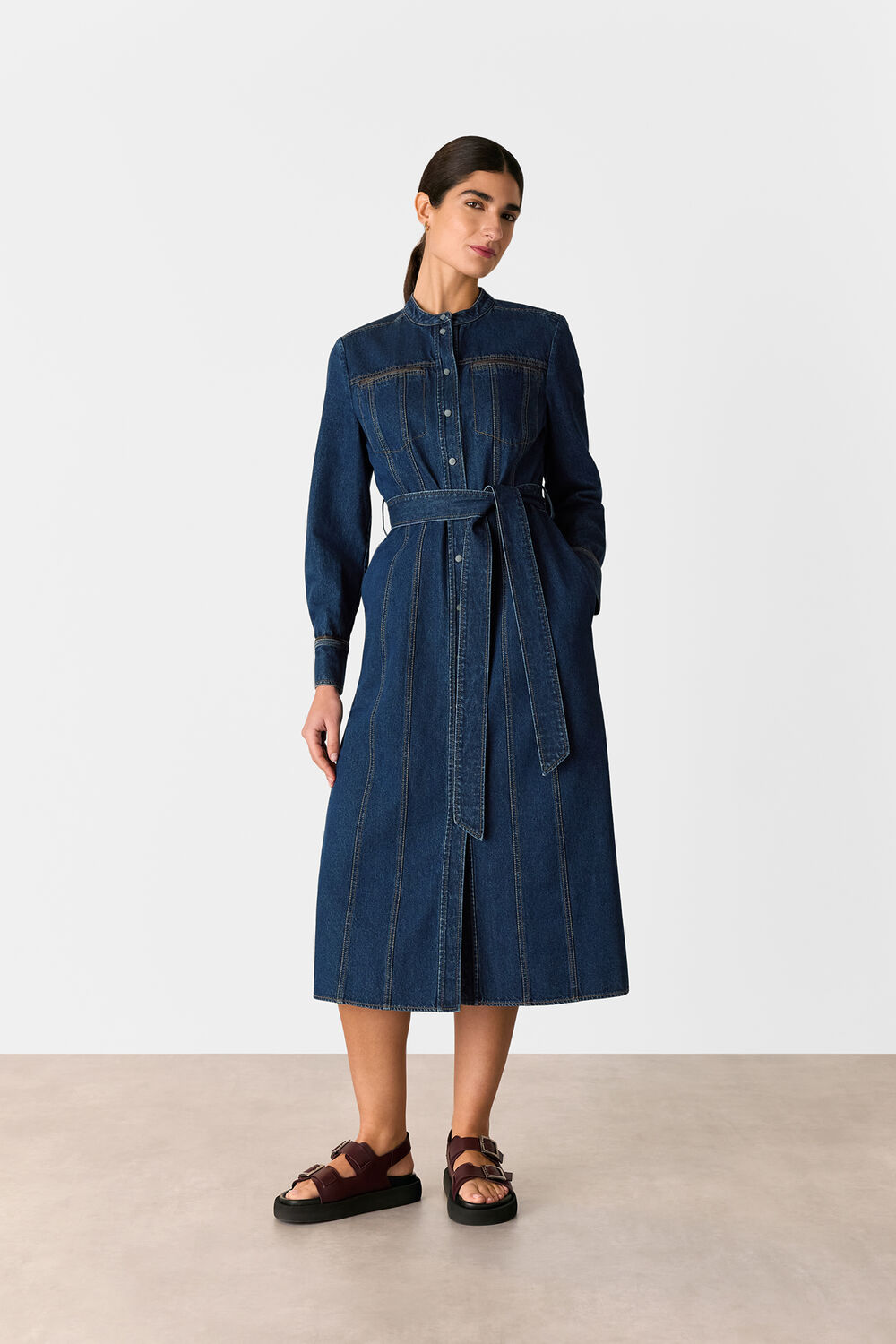 Myra Denim Midi Dress