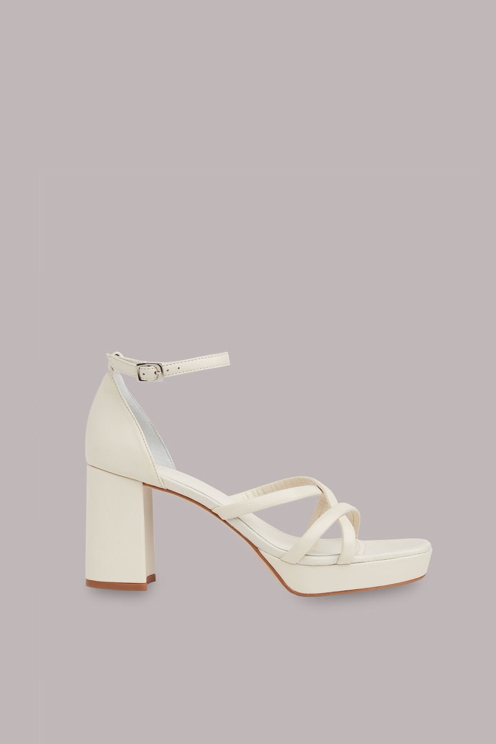 Beige Selene Platform Heeled Sandal
