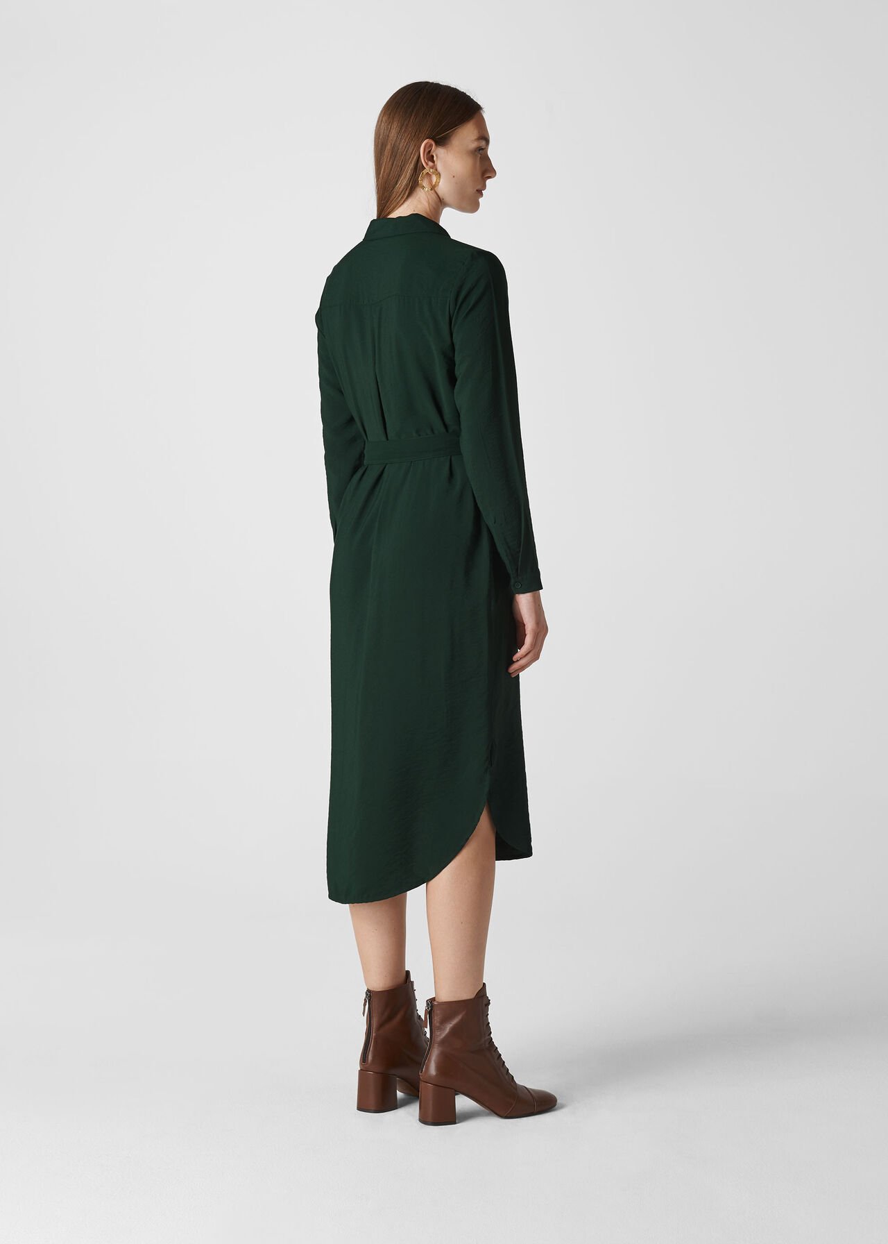 Montana Shirt Dress Dark Green