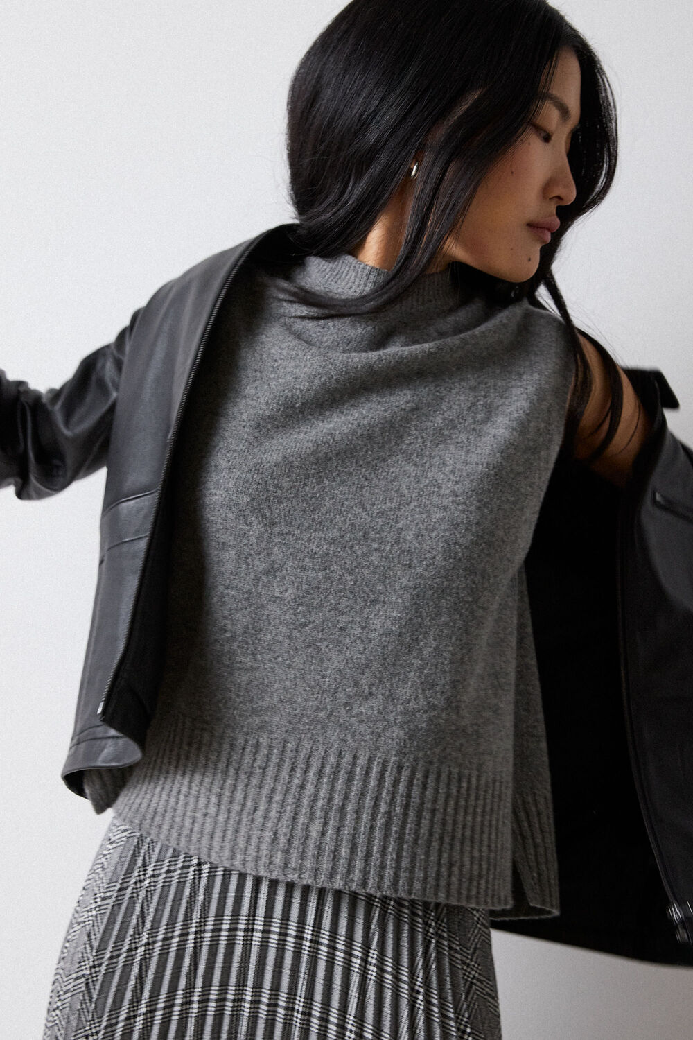 Grey Wool Sleeveless Tank