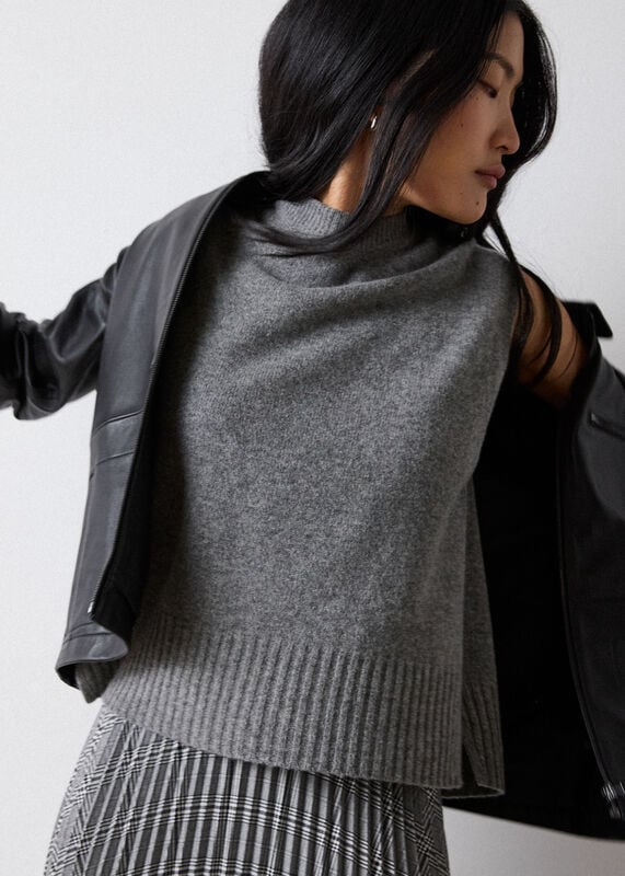 Grey Wool Sleeveless Tank