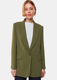 Crepe Boyfriend Blazer