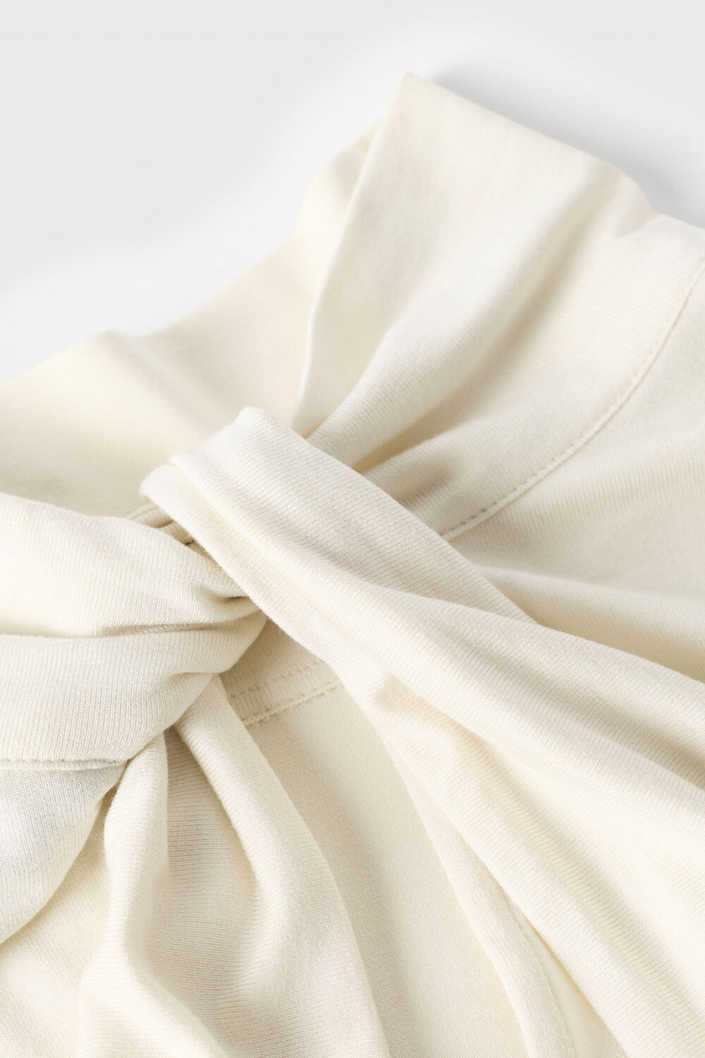 Ivory Tie Neck Detail Top