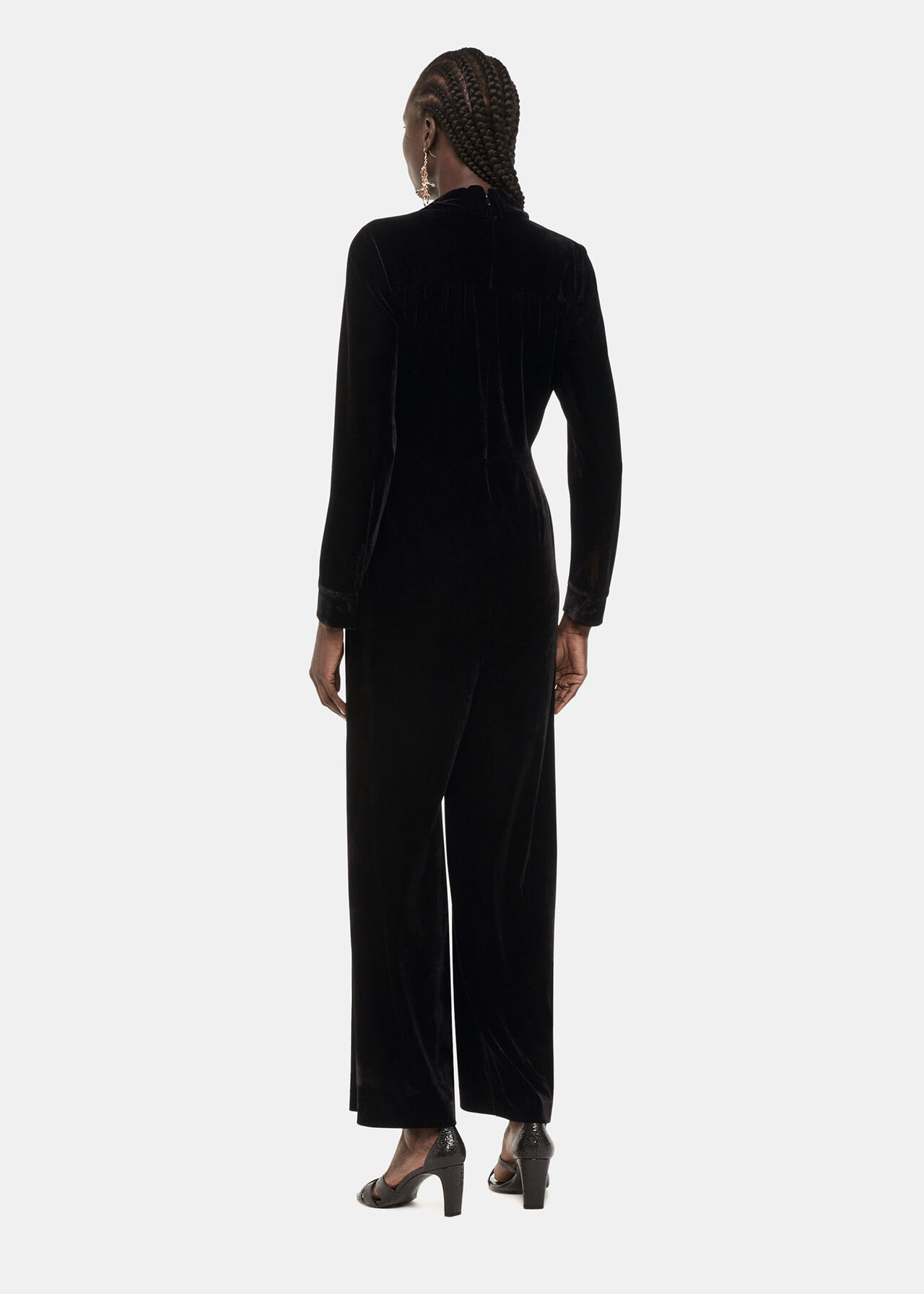 Wrap Velvet Jumpsuit
