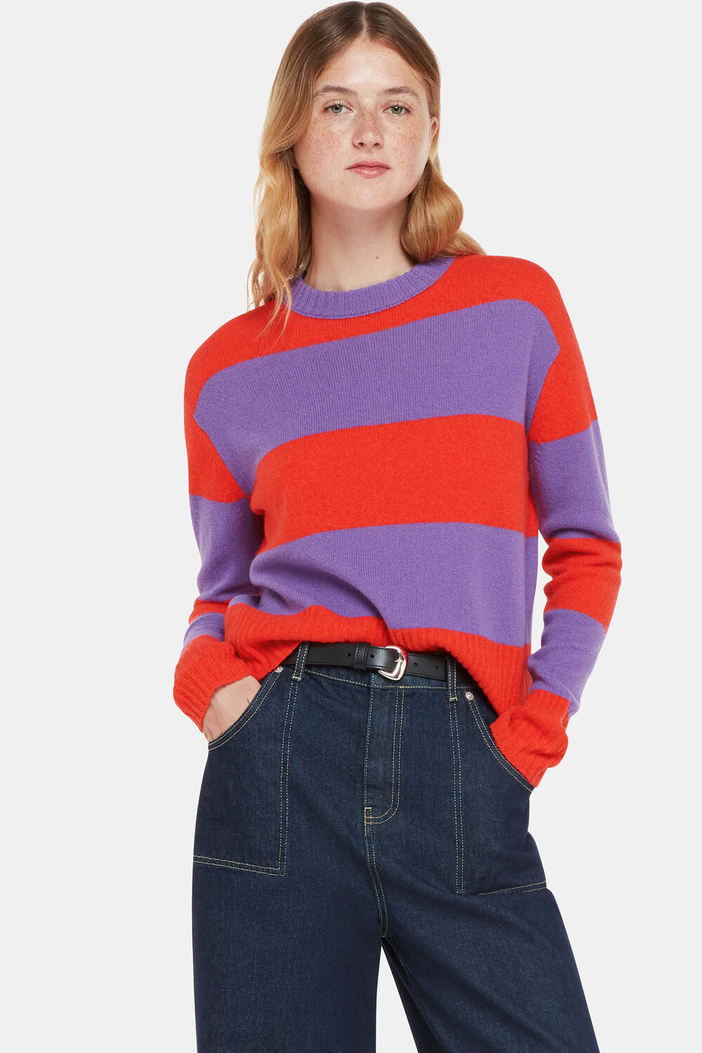 Wool Block Stripe Jumper
