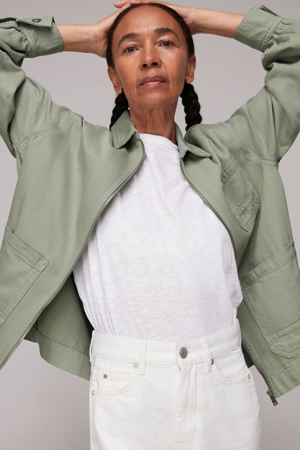 Zip Front Cargo Jacket