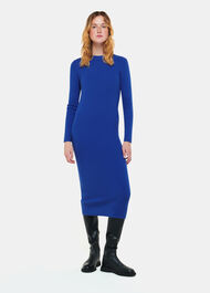 Ribbed Knitted Midi Dress