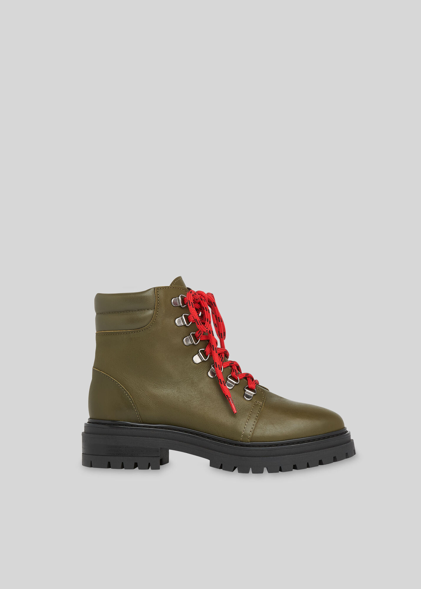 whistles amber leather lace up ankle boots