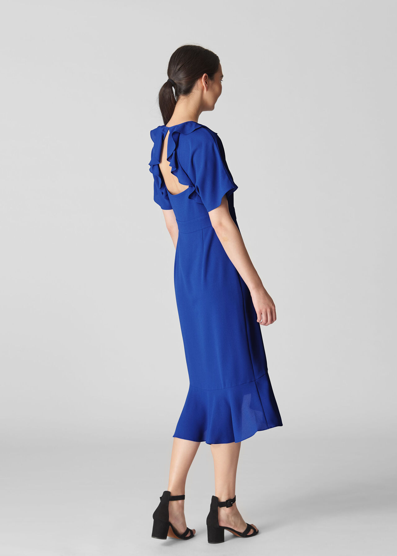 Abigail Frill Wrap Midi Dress