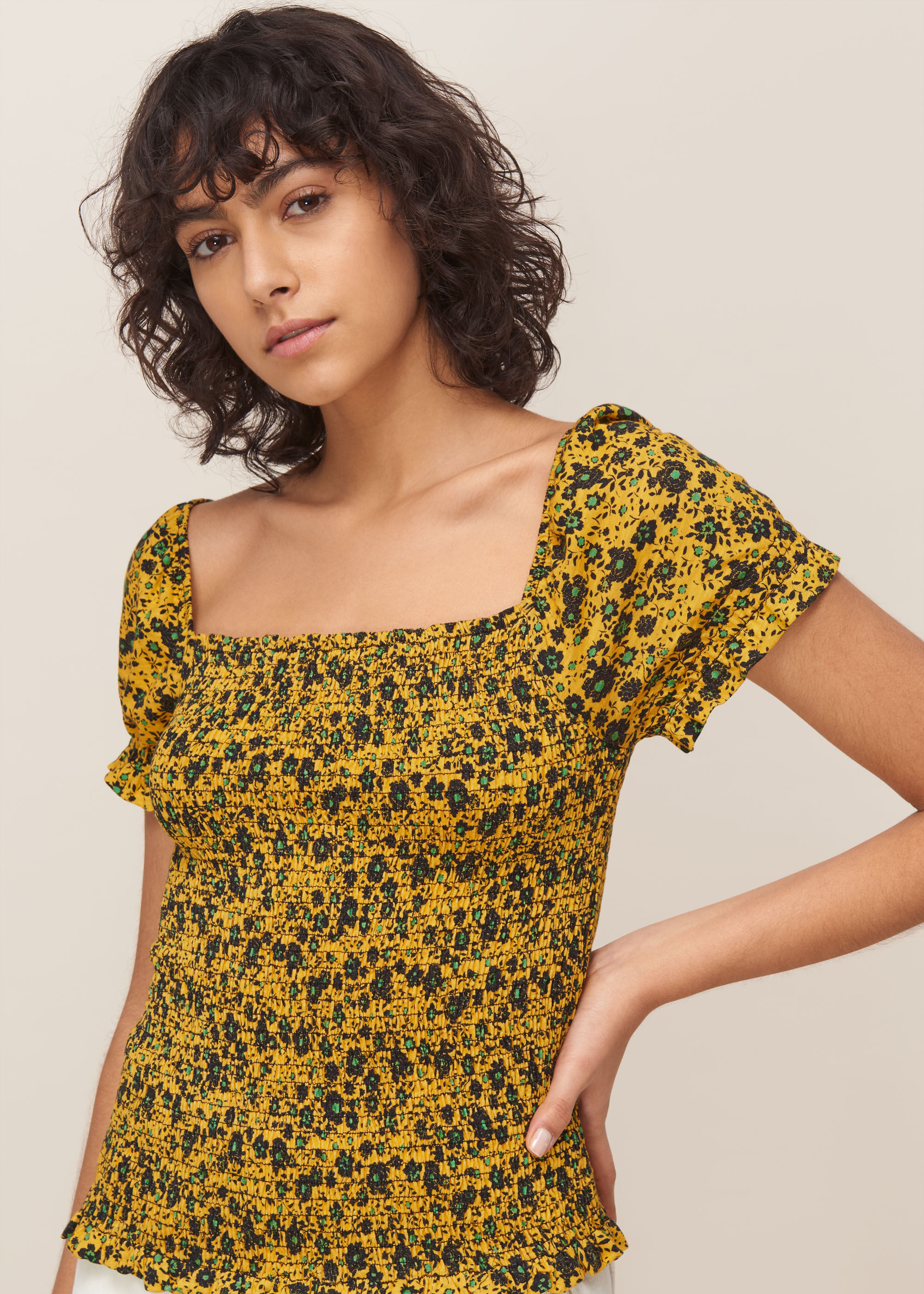 Yellow cheap daisy top