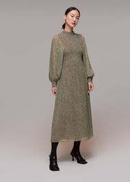 Maze Print Midi Dress
