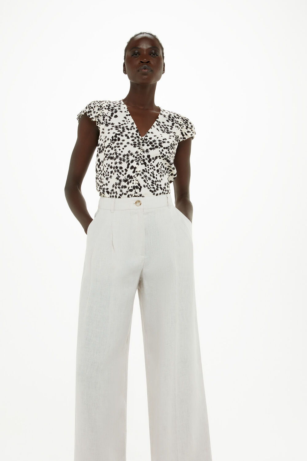 Dandelion Floral Frill Top