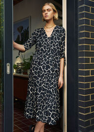 Layla Giraffe Trapeze Dress