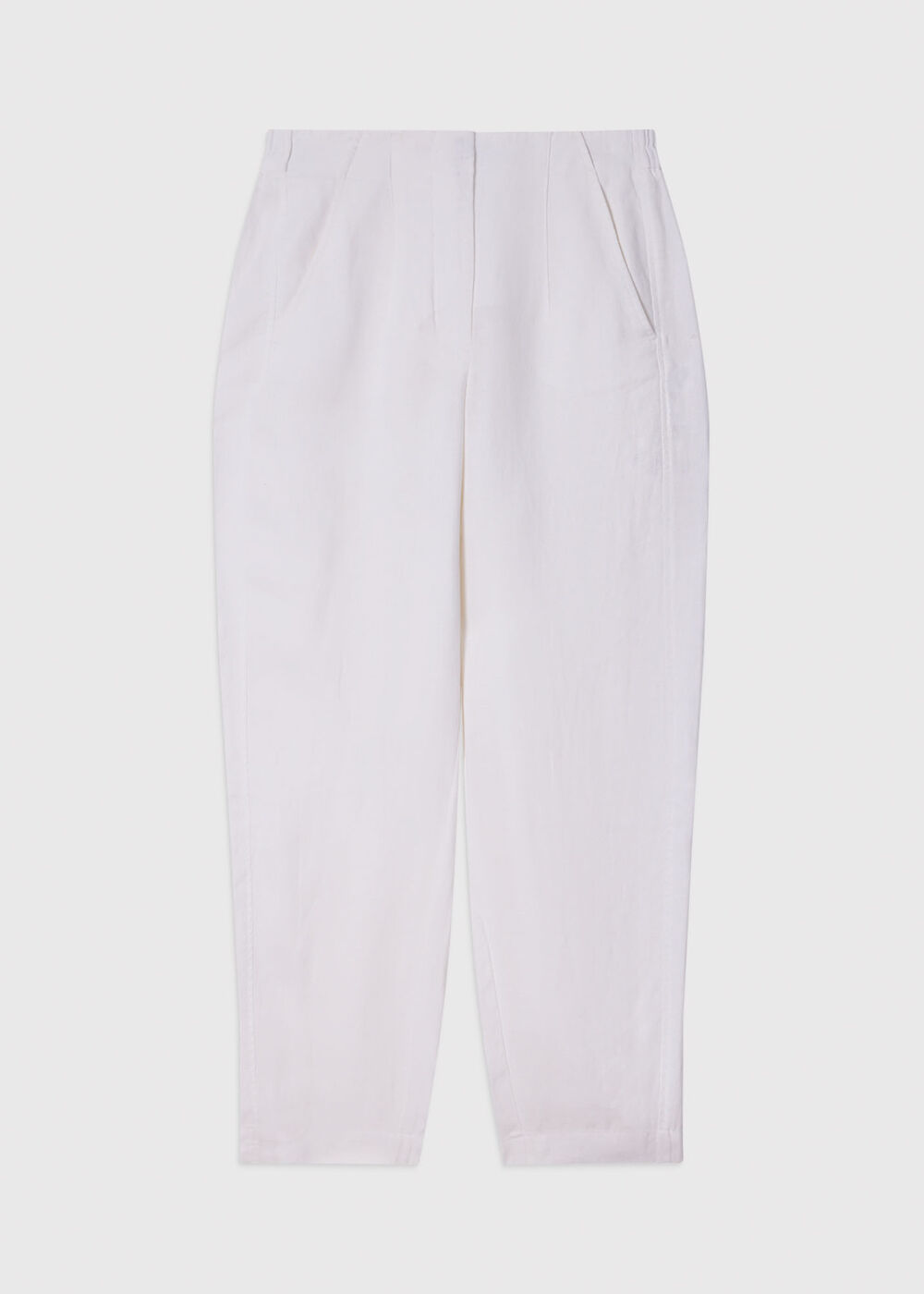 Linen Barrel Leg Trouser