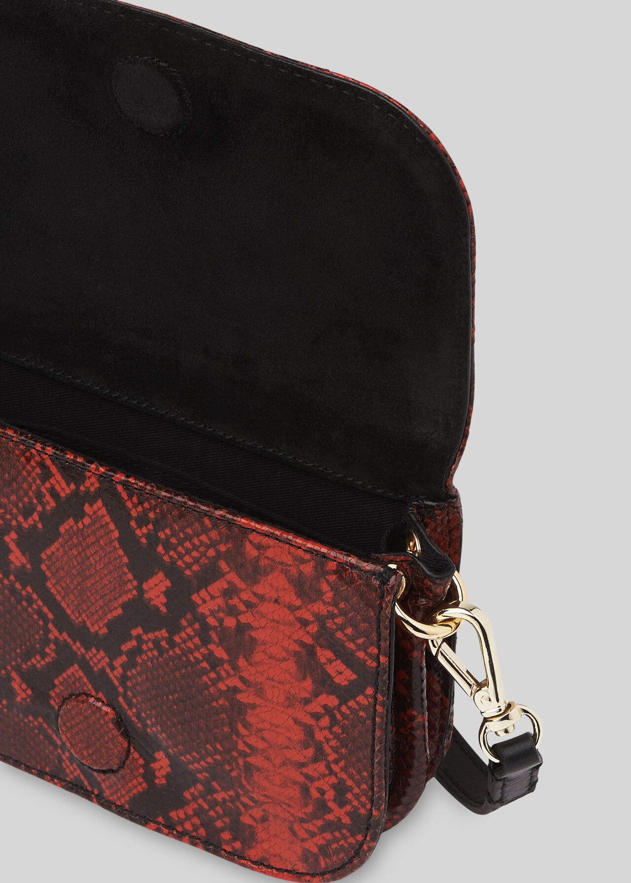 Sara Snake Crossbody Bag Red