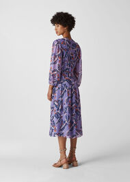 Josephine Print Midi Dress Multicolour