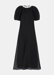 Organza Silk Puff Sleeve Dress