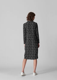 Courtney Geo Printed Dress Black and White