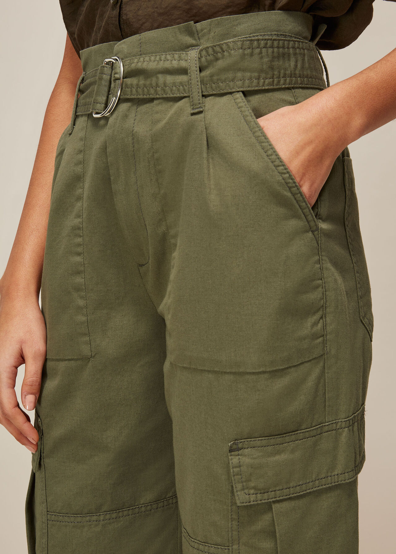 Khaki Cargo Military Trouser | WHISTLES