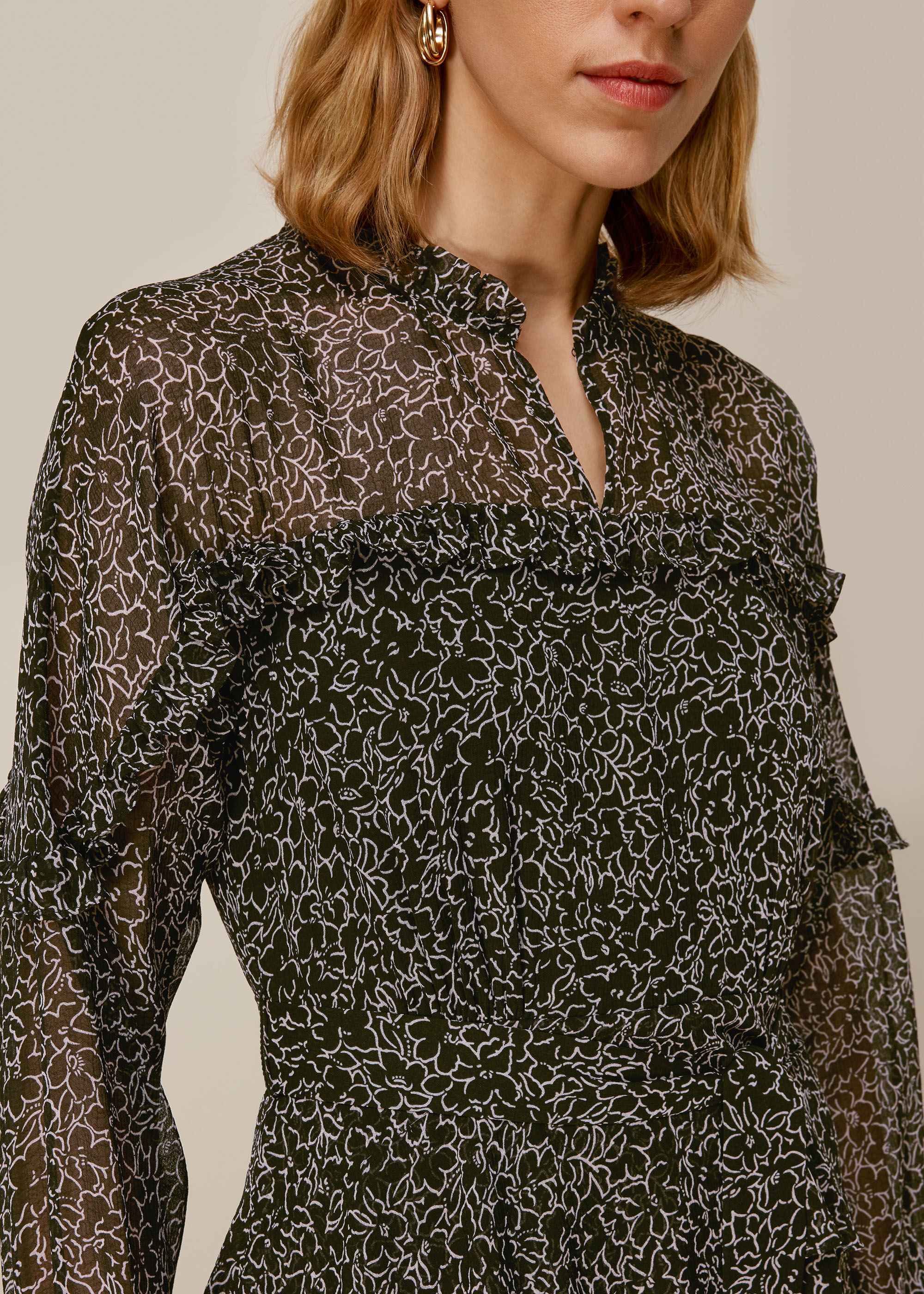 Macy's black floral dress store