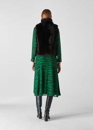 Short Toscana Sheepskin Gilet Chocolate