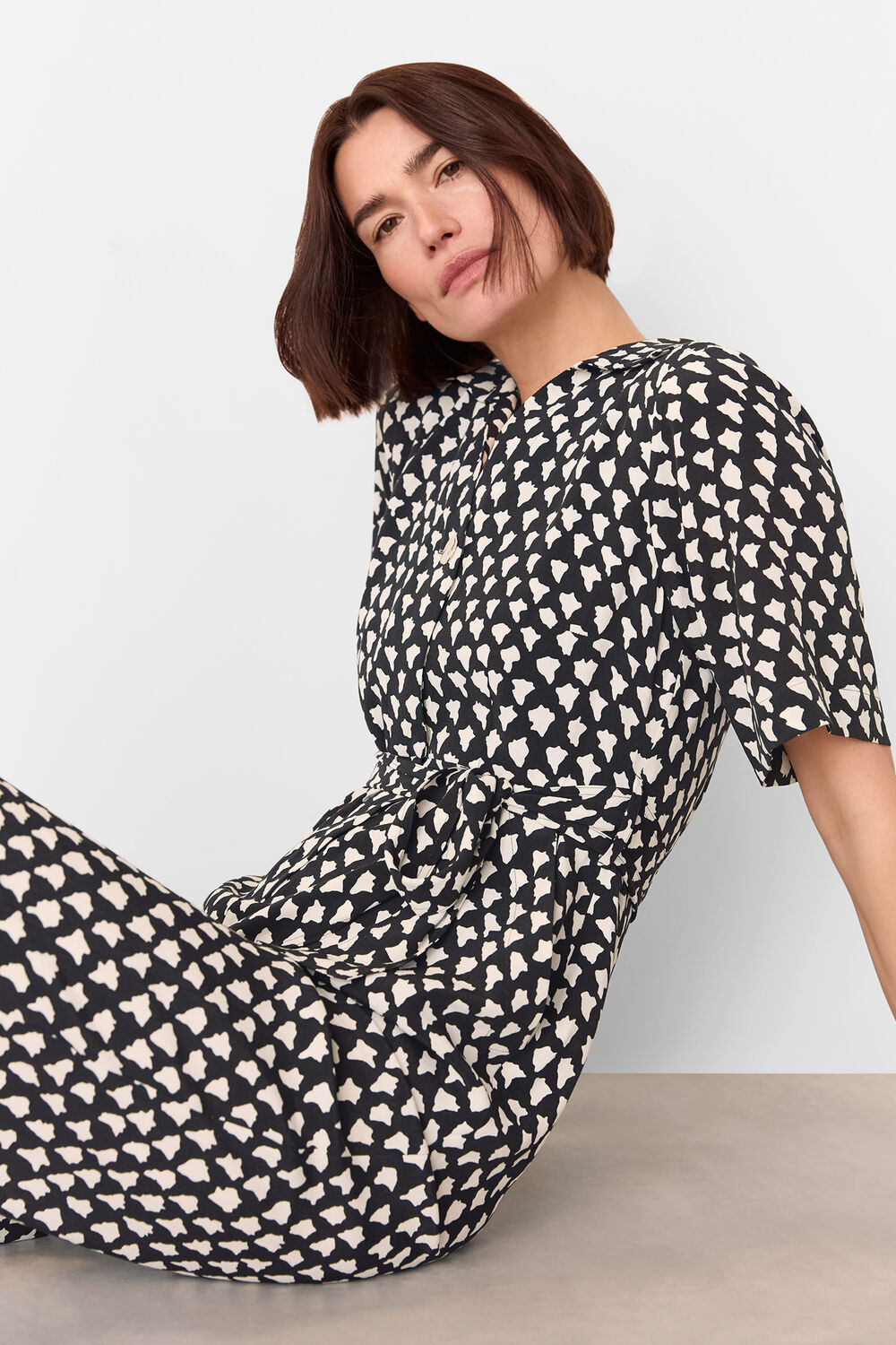 Black Abstract Triangle Jumpsuit