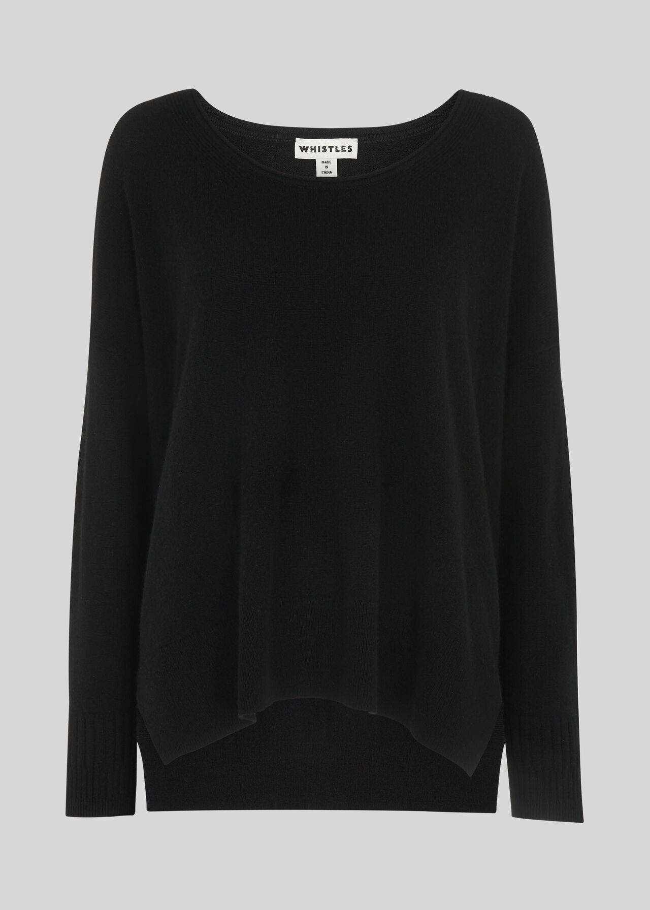 Cashmere Scoop Neck Sweater Black