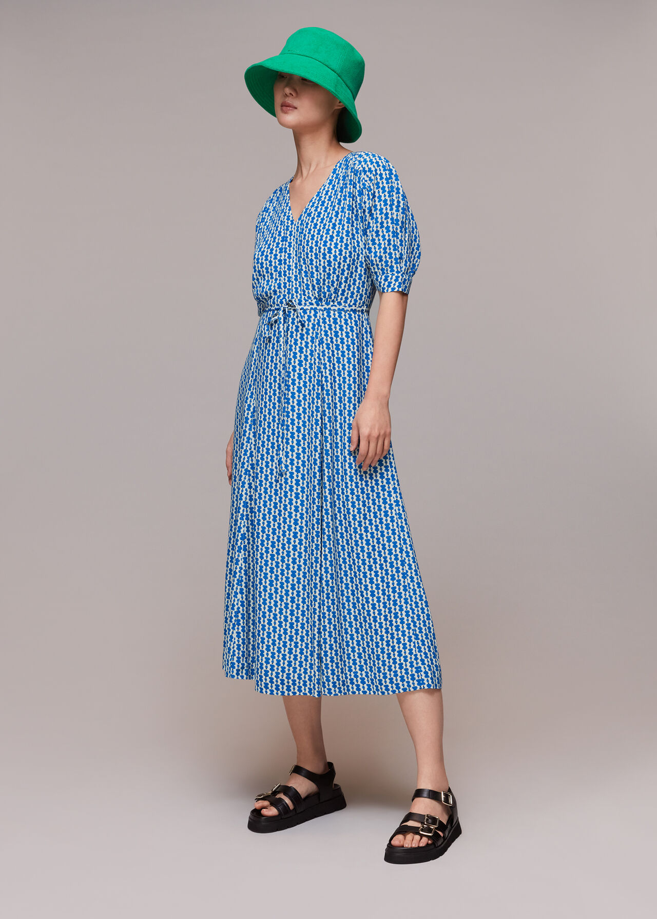 Vertical Stack Midi Dress