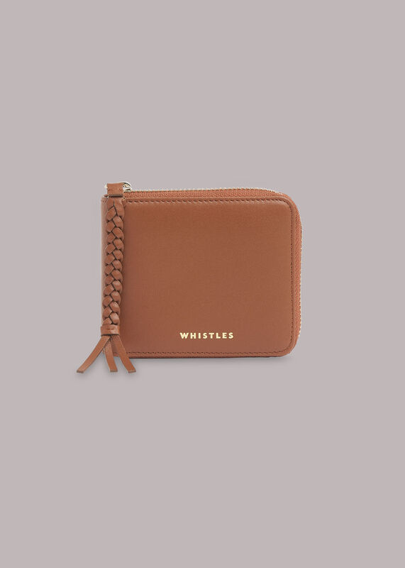 Sydney Plaited Zip Pull Purse