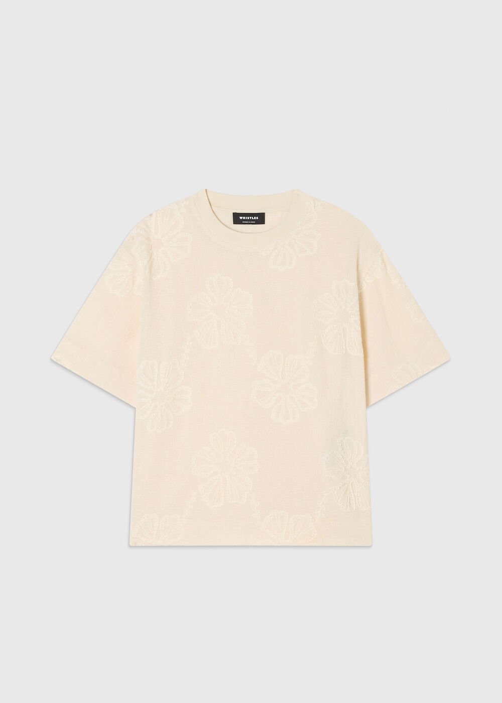 Textured Floral Jersey Top
