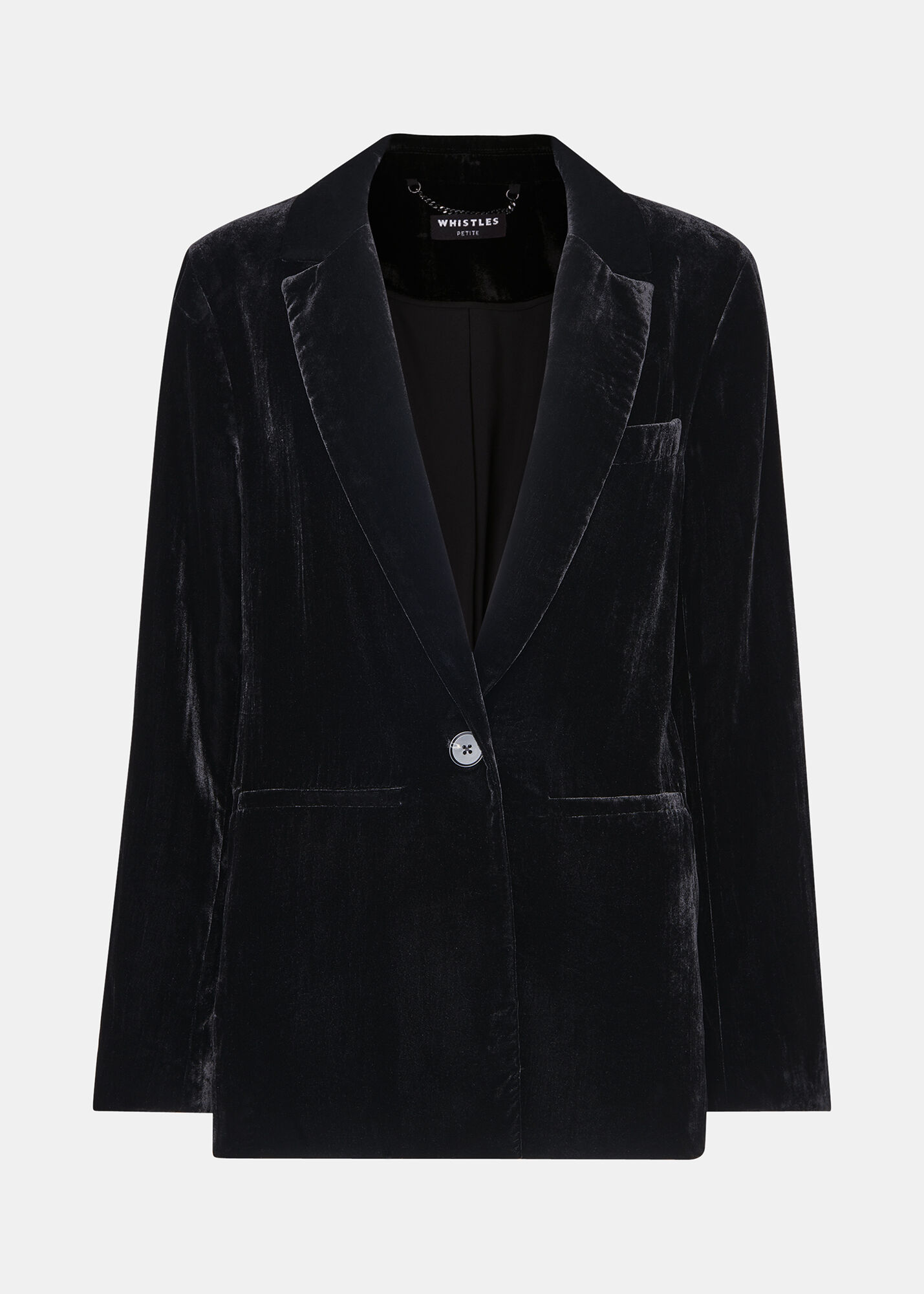 Petite black velvet blazer online