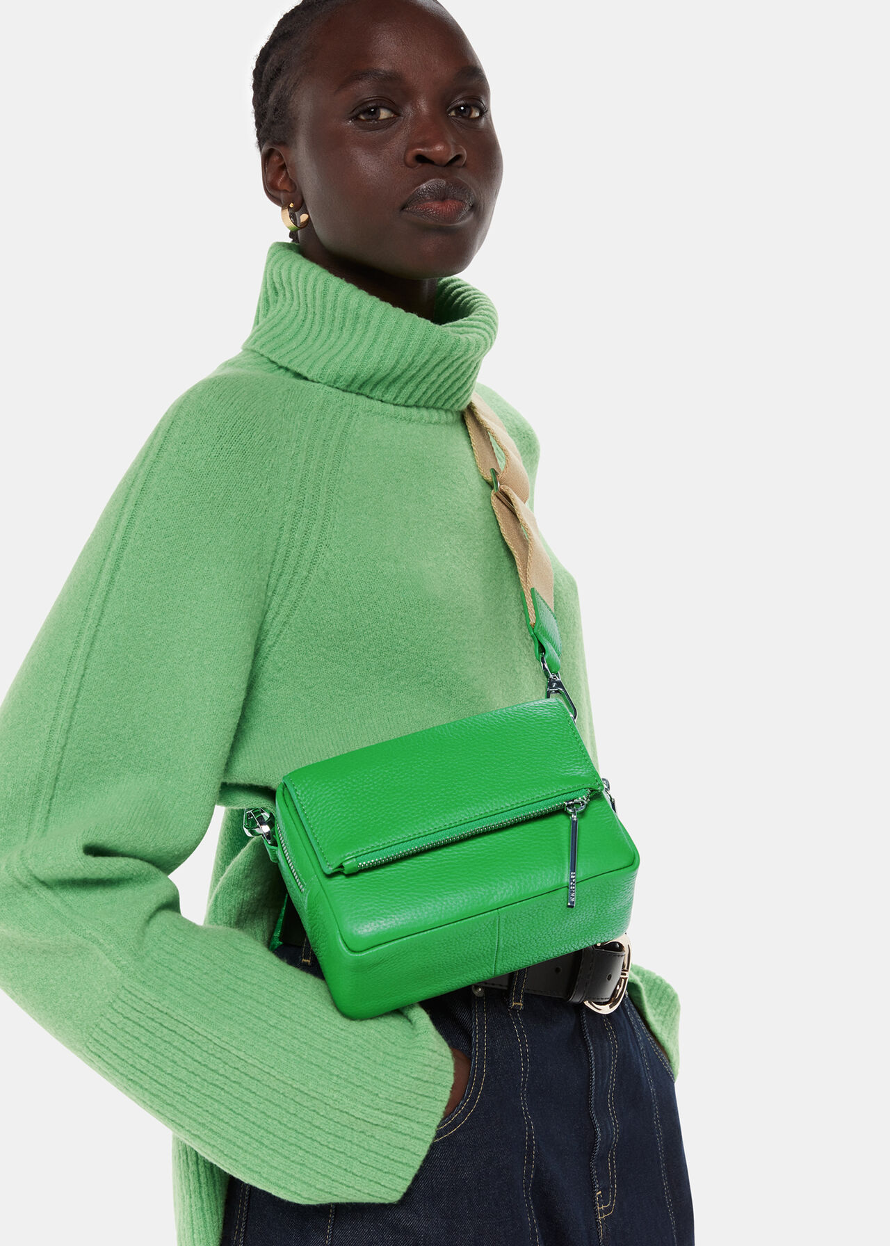 Green/Multi Bibi Crossbody Bag | WHISTLES