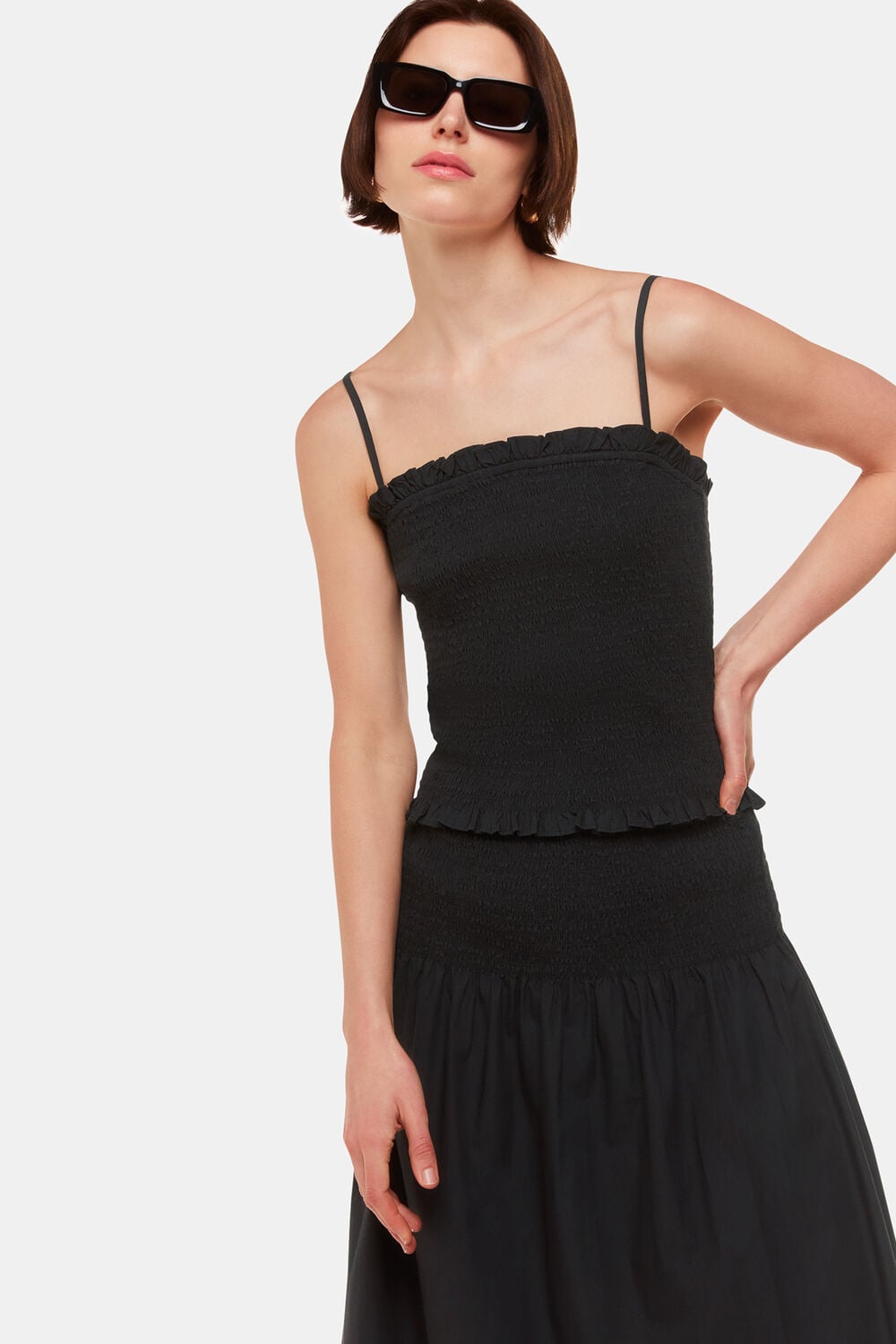 Black Louisa Textured Top