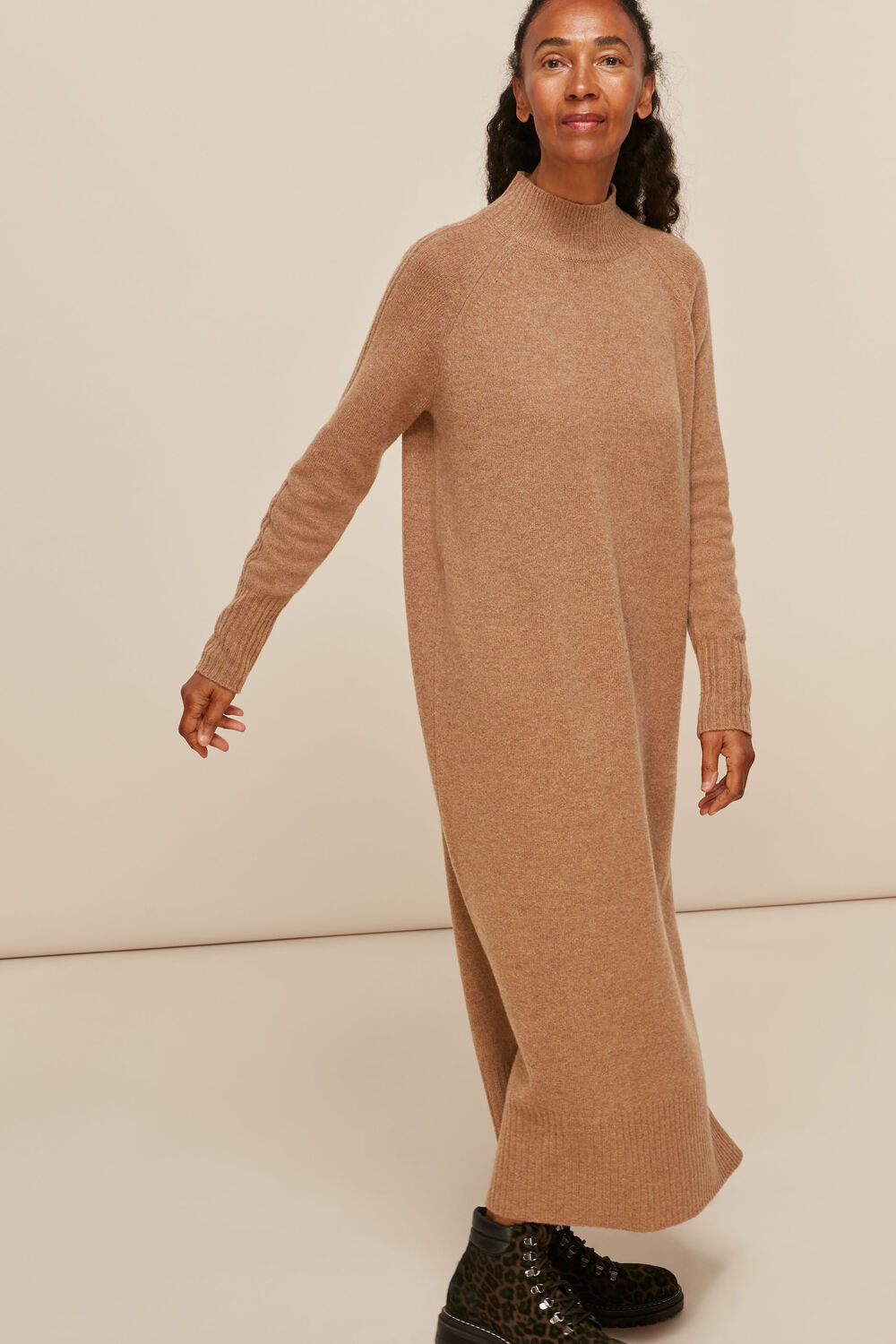 Longline Wool Knit Dress