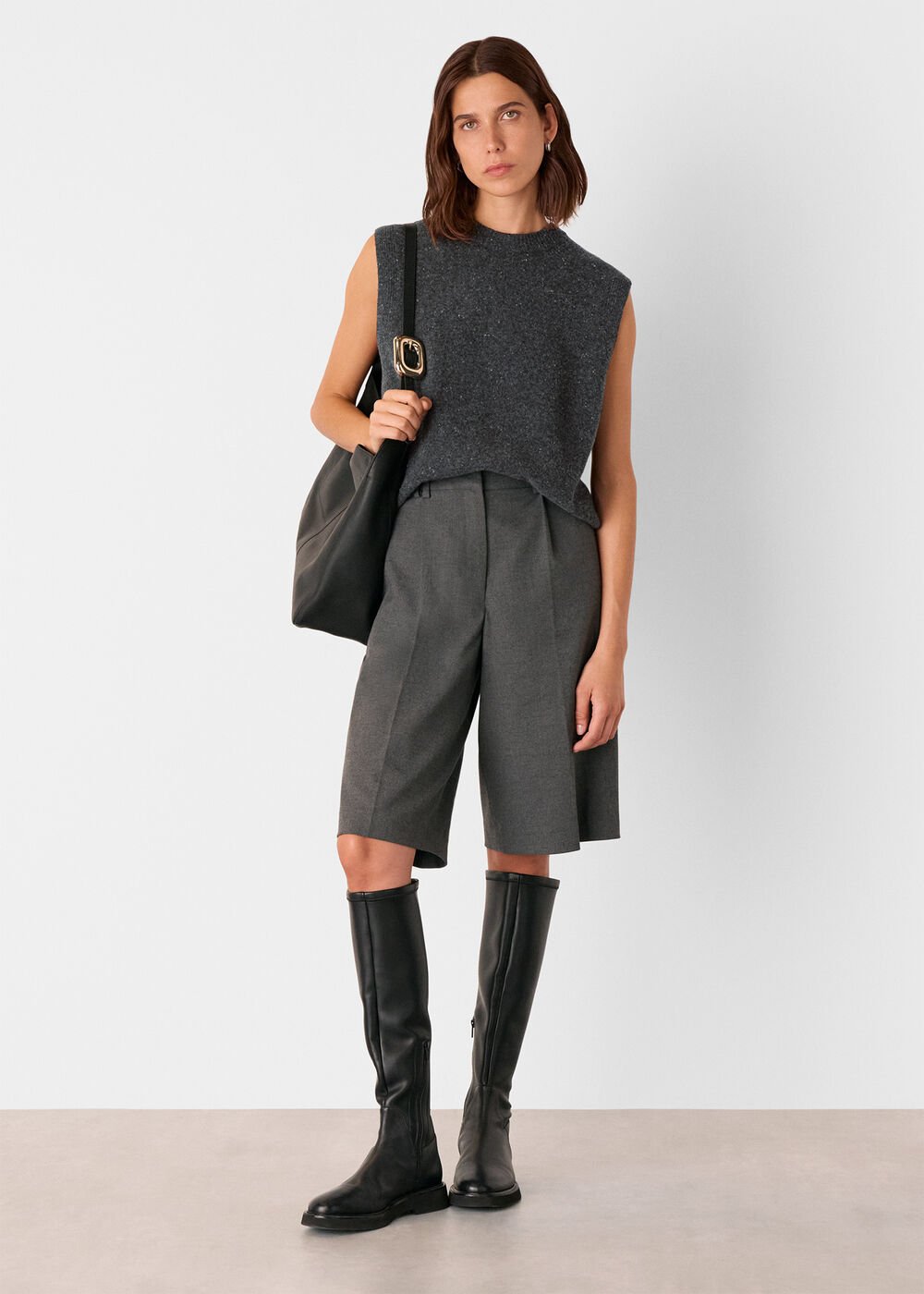 Wool Fleck Sleeveless Tank