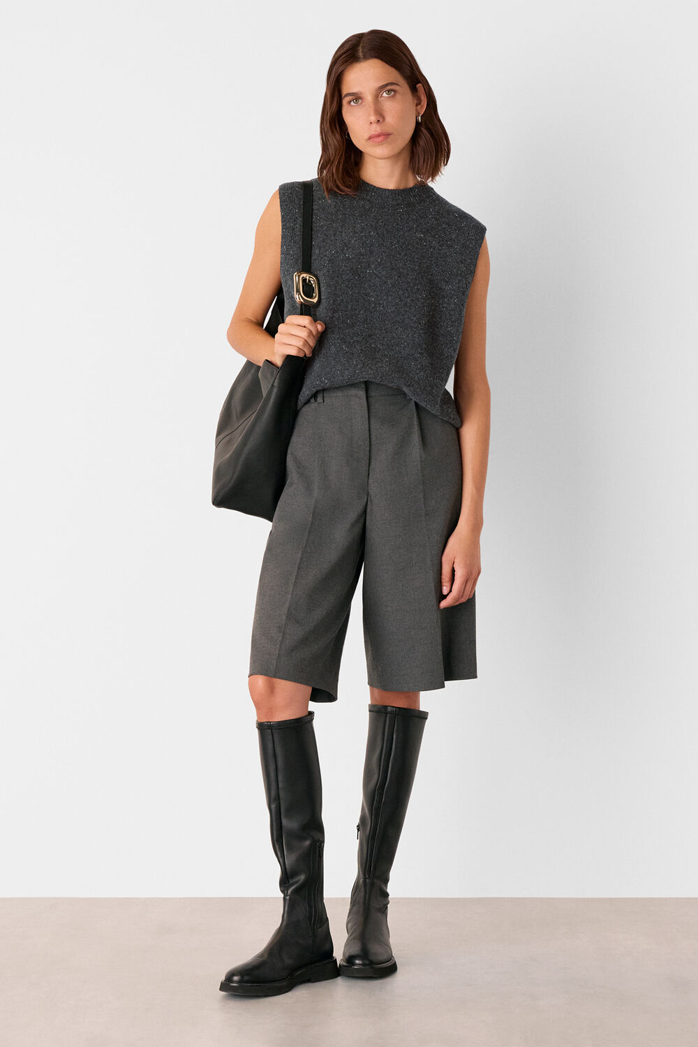 Wool Fleck Sleeveless Tank