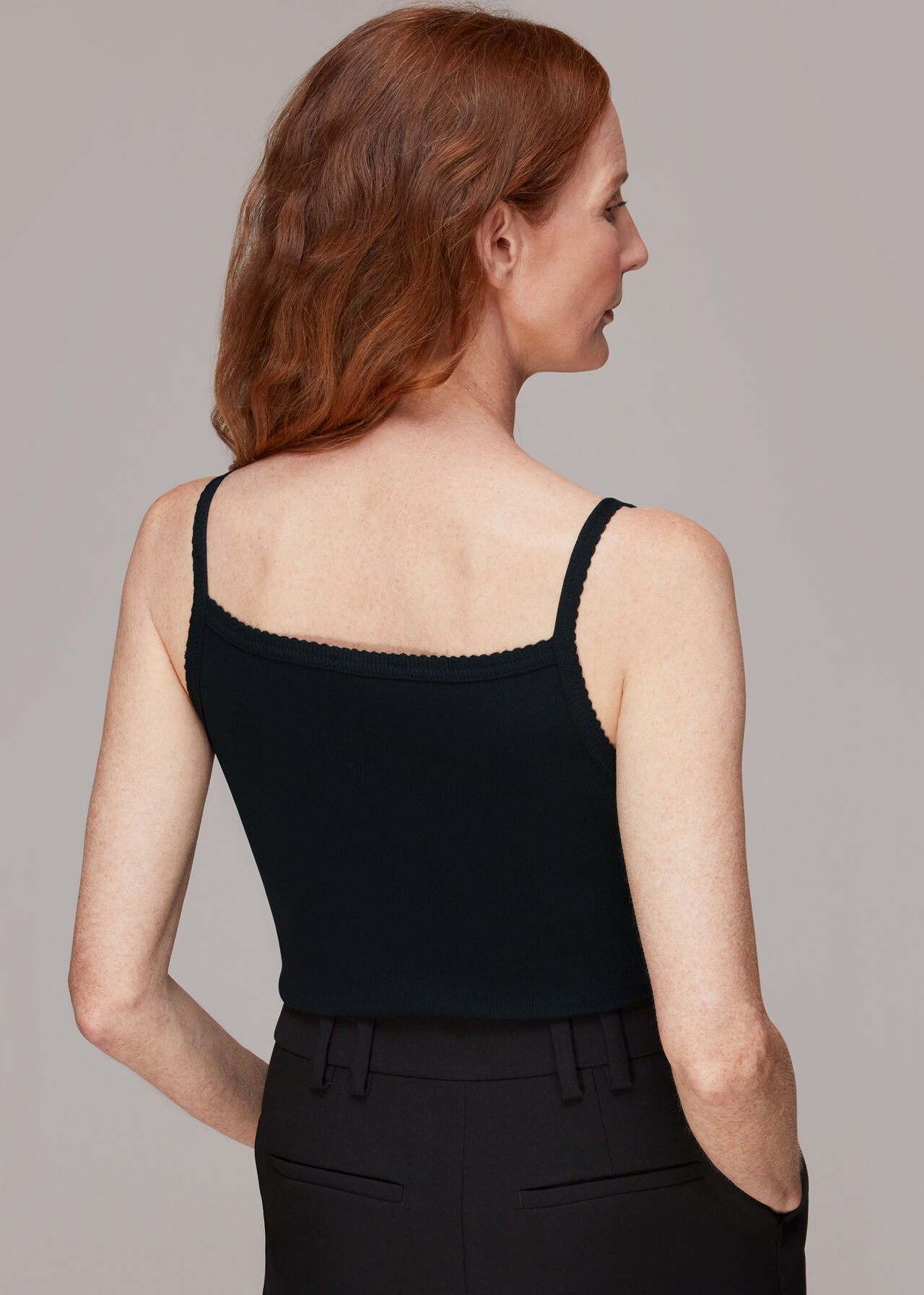 Scalloped Edge Rib Vest