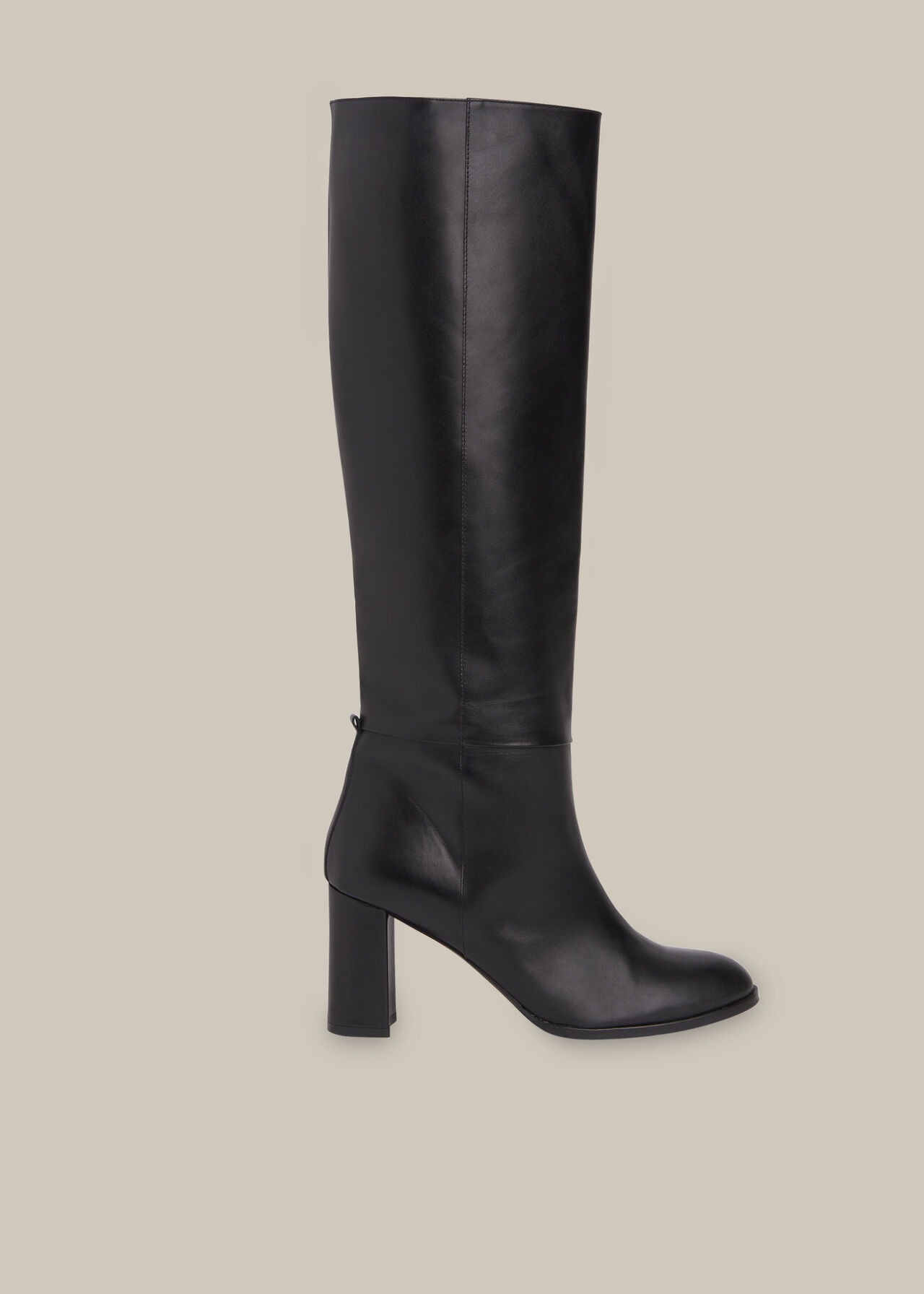 Black Gibson Knee High Boot | WHISTLES | Whistles UK