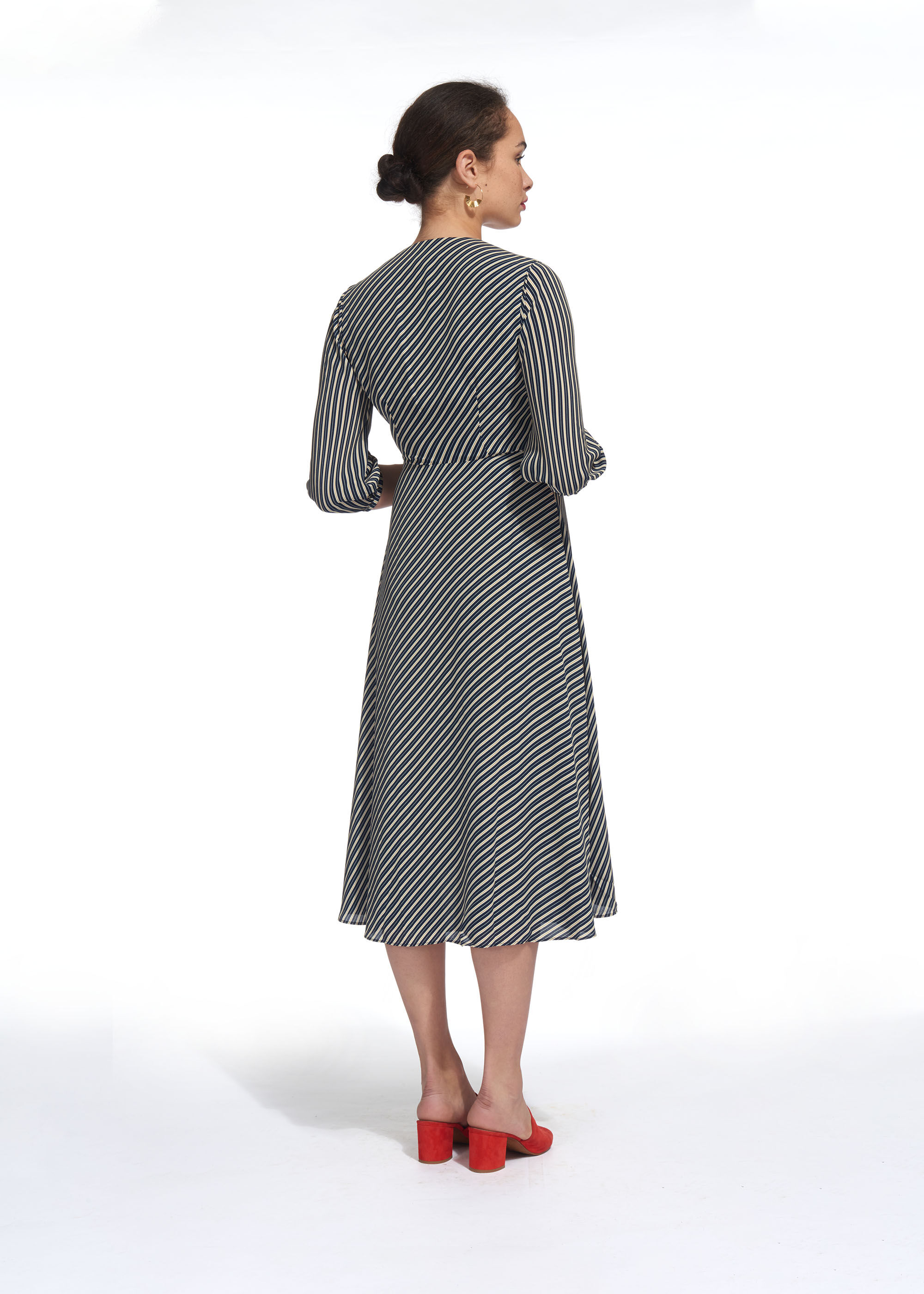 Stripe Callie Wrap Dress