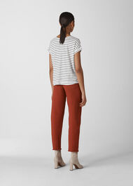 Stripe Relaxed Linen Tee Black and White
