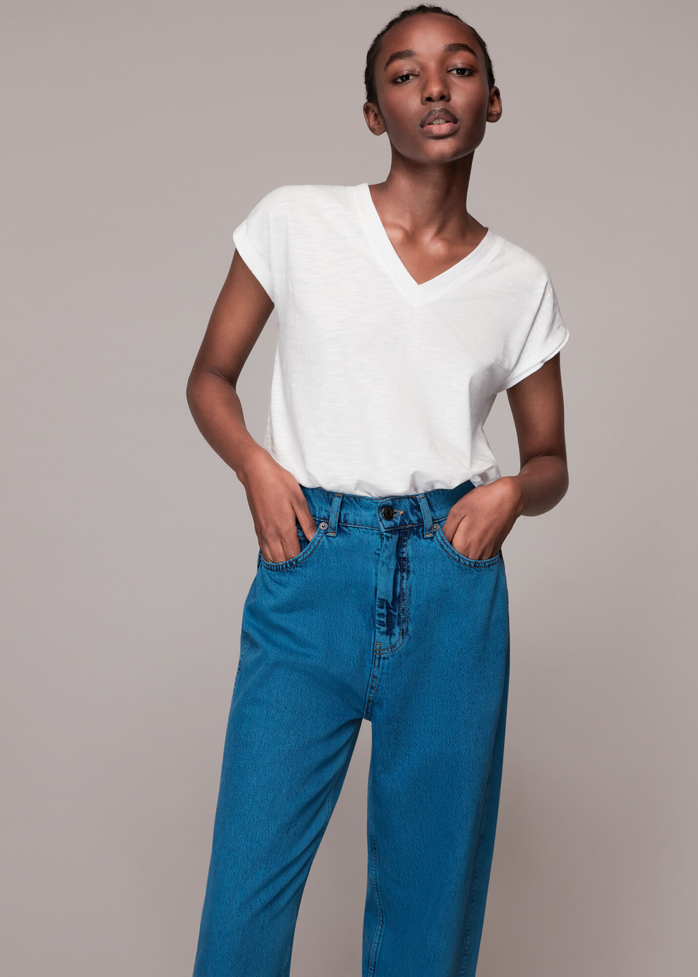 Short sleeve v neck tee hot sale
