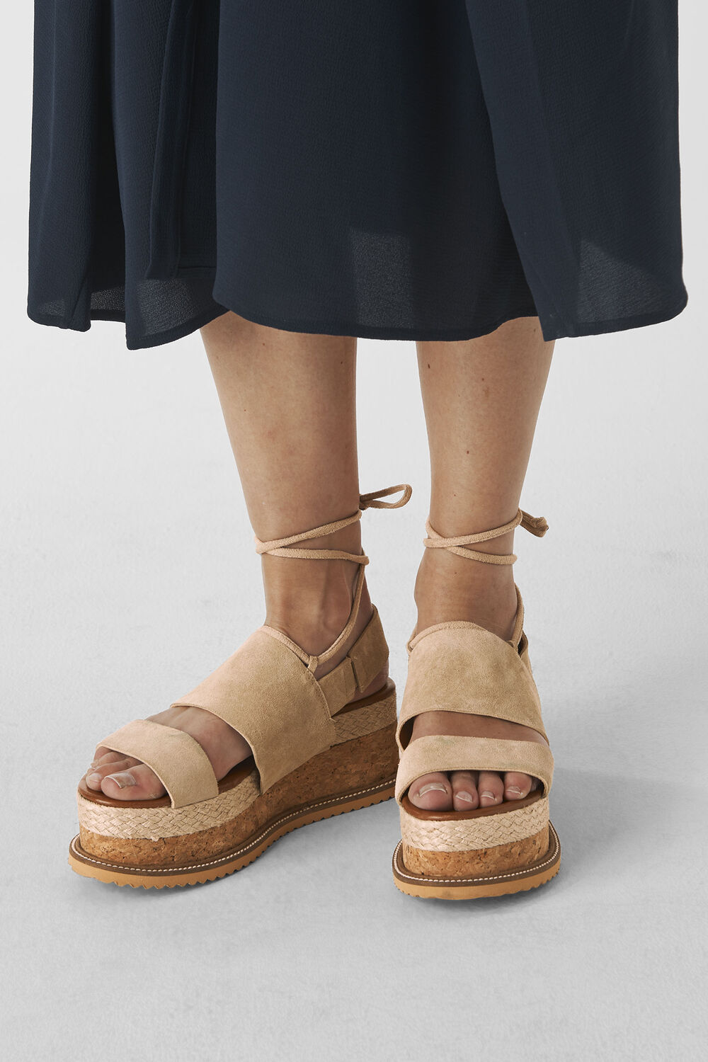 Rae Flatform Sandal Stone