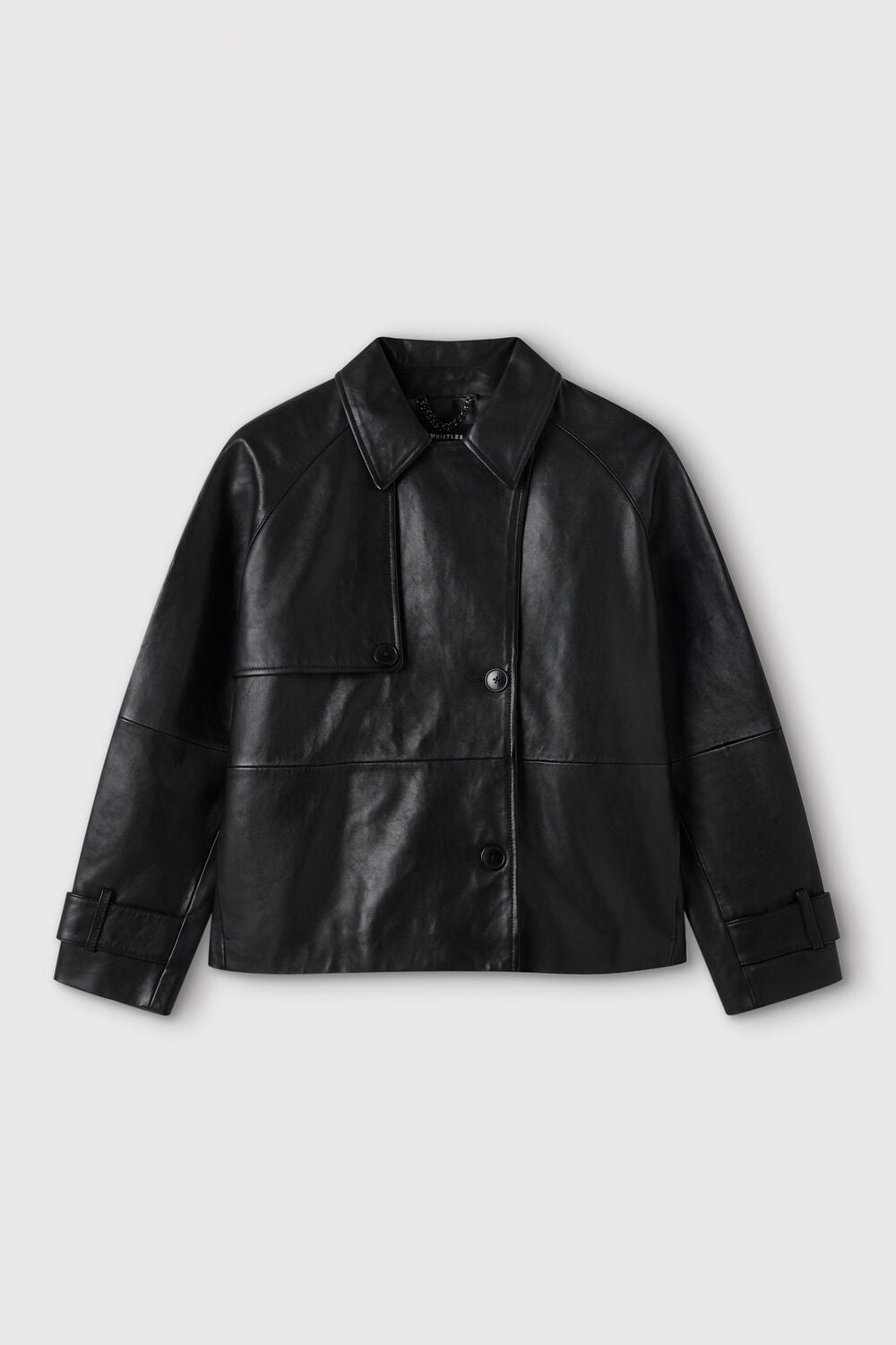 Short Leather Trench