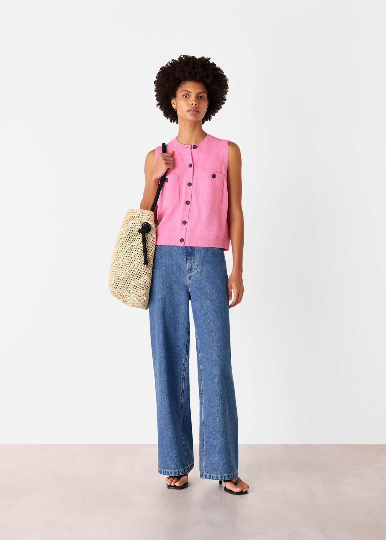 Cotton Boucle Textured Tank